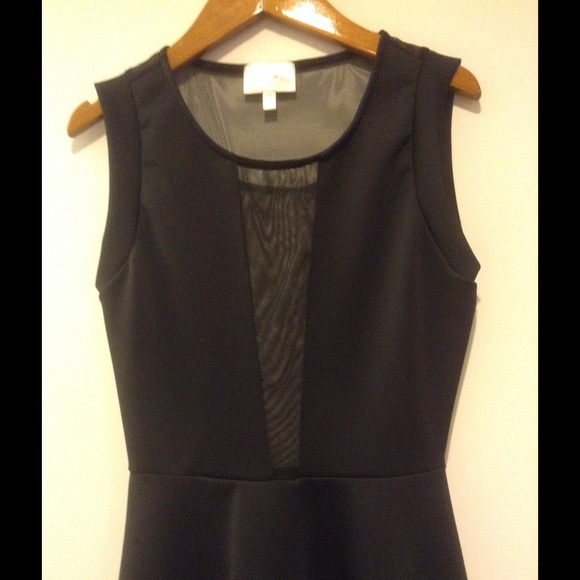 Black Mesh Dress - Picture 3 of 4